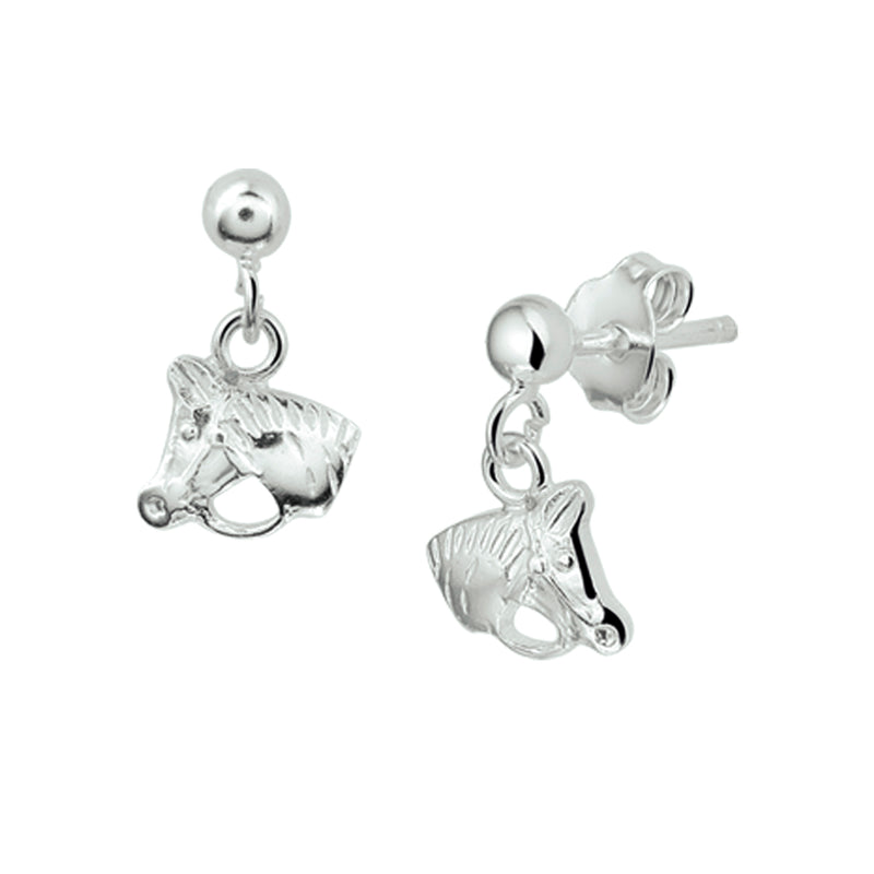 vDam Oorhangers Paardenhoofd Zilver Wit 1019944