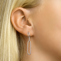 vDam Oorhangers Paperclip Zilver Gerhodineerd 1331966