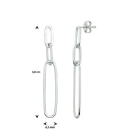 vDam Oorhangers Paperclip Zilver Gerhodineerd 1331966