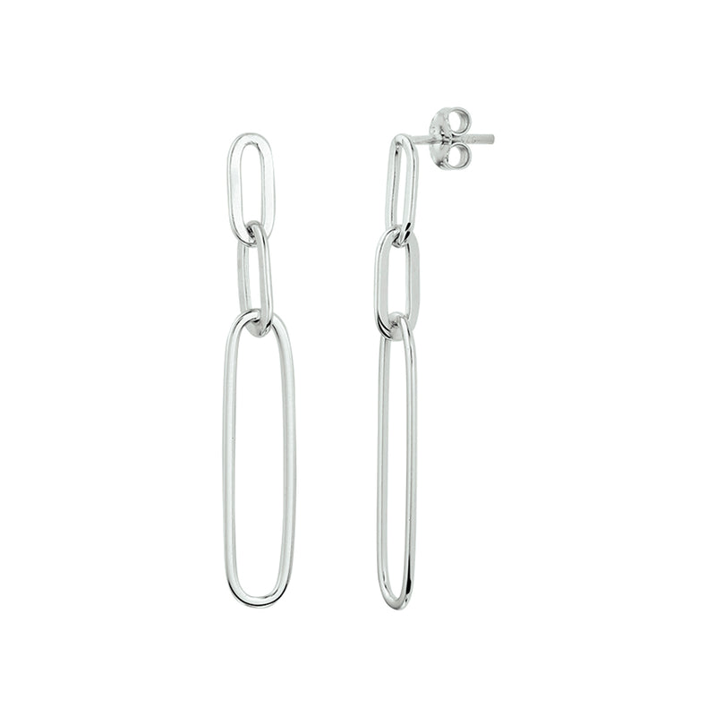 vDam Oorhangers Paperclip Zilver Gerhodineerd 1331966