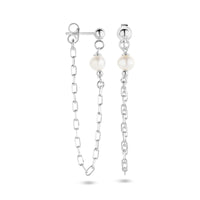 vDam Oorhangers Parel En Bolletjes Zilver Gerhodineerd 1336000