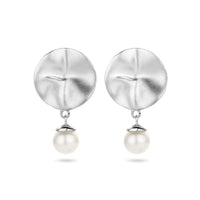 vDam Oorhangers Parel Rondje Poli/mat Zilver Gerhodineerd 1335416