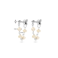 vDam Oorhangers Parel Zilver Gerhodineerd 1338443