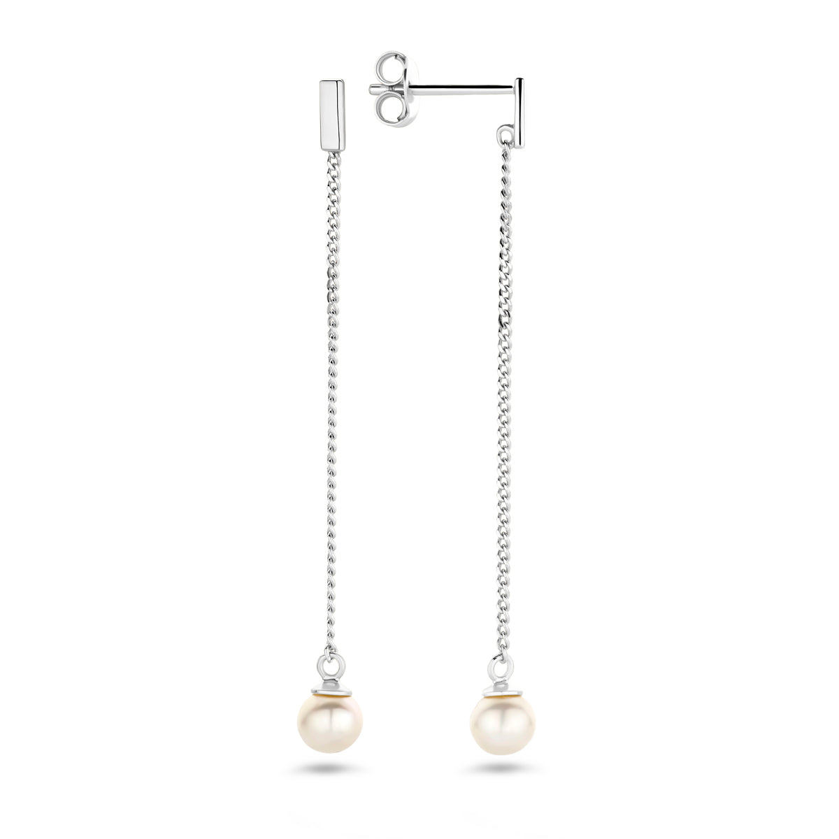 vDam Oorhangers Parel Zilver Gerhodineerd 1338446