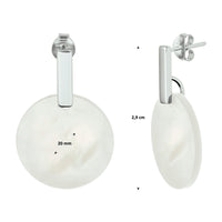 vDam Oorhangers Parelmoer Zilver Gerhodineerd 1330177