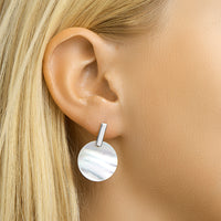 vDam Oorhangers Parelmoer Zilver Gerhodineerd 1330177