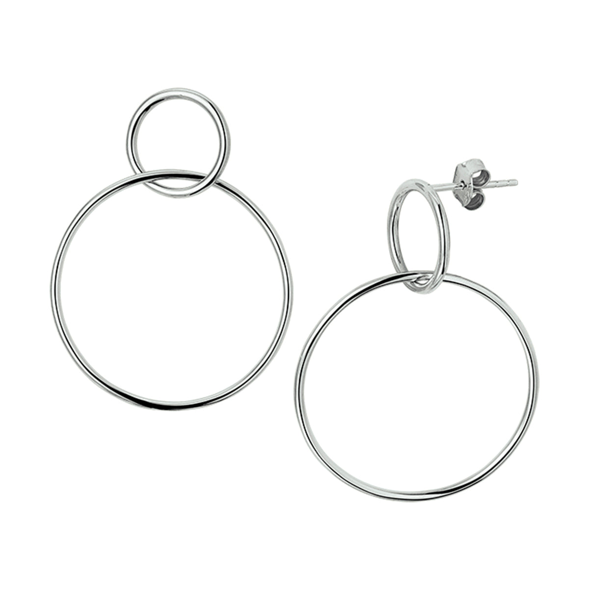 vDam Oorhangers Rondjes Zilver Gerhodineerd 1327793