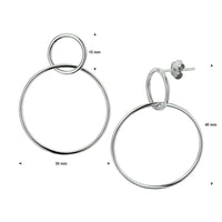 vDam Oorhangers Rondjes Zilver Gerhodineerd 1327793