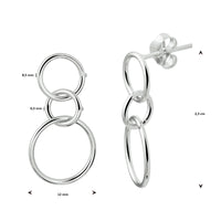 vDam Oorhangers Rondjes Zilver Gerhodineerd 1333457