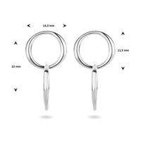vDam Oorhangers Rondjes Zilver Gerhodineerd 1335438