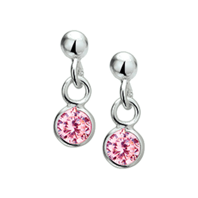 vDam Oorhangers Roze Zirkonia Zilver Wit 1019960