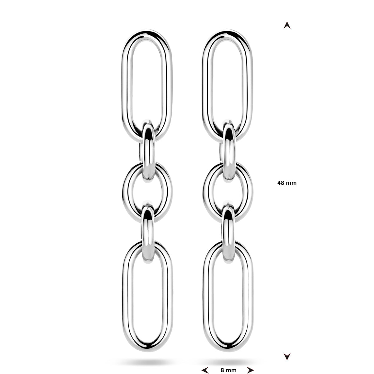 vDam Oorhangers Schakel 48 Mm Zilver Gerhodineerd 1340791