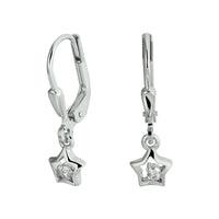 vDam Oorhangers Ster Zirkonia Brisur Haak Zilver Gerhodineerd 1329918