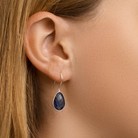 vDam Oorhangers Synth Saffier Franse Haak Zilver Wit 1019827