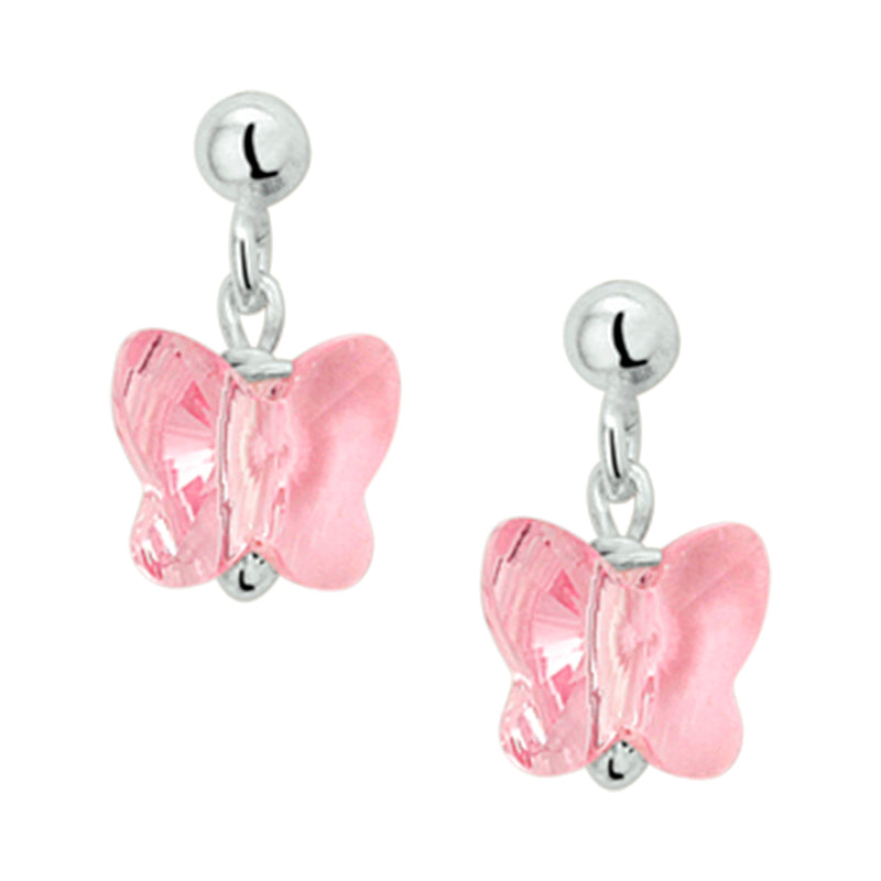 vDam Oorhangers Vlinder Zilver Wit 1019477