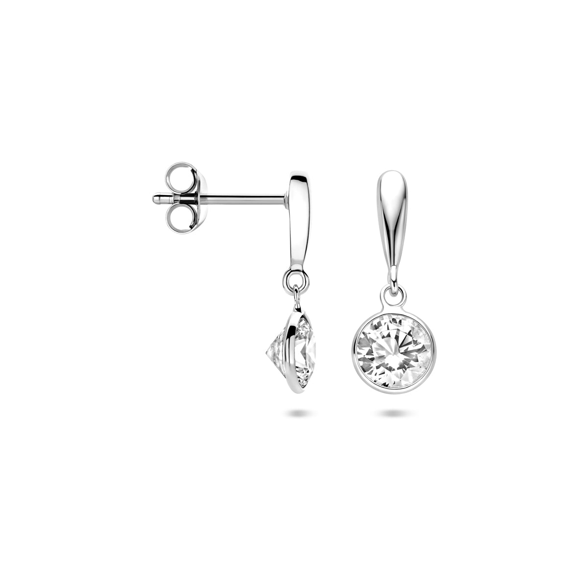 vDam Oorhangers Zirkonia 18 Mm Zilver Gerhodineerd 1341724