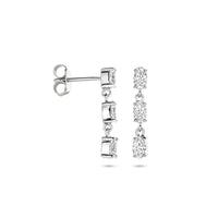 vDam Oorhangers Zirkonia 20,5 Mm Zilver Gerhodineerd 1335384