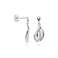 vDam Oorhangers Zirkonia 22 Mm Zilver Gerhodineerd 1341325