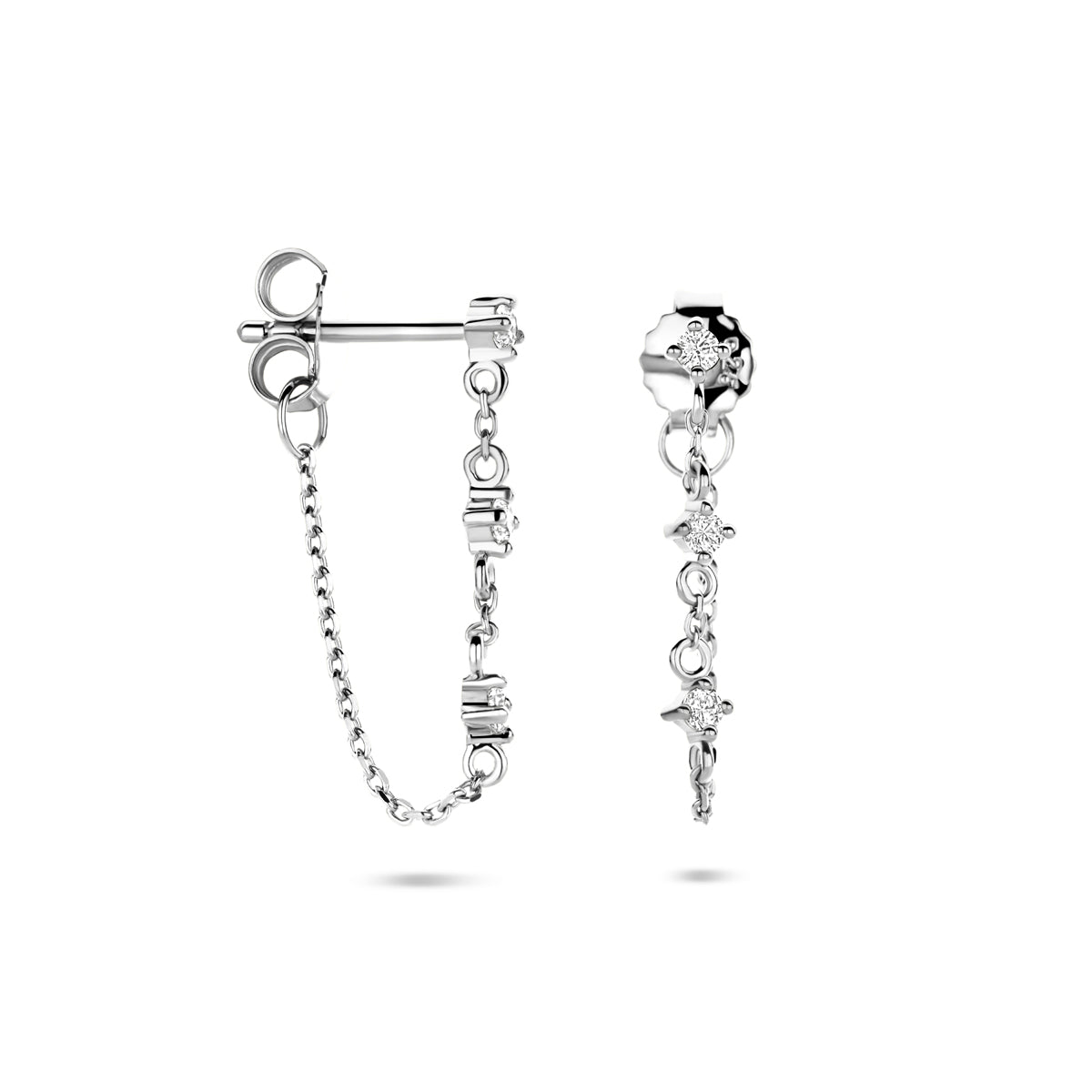 vDam Oorhangers Zirkonia 23 Mm Zilver Gerhodineerd 1341002