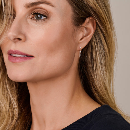 vDam Oorhangers Zirkonia 23 Mm Zilver Gerhodineerd 1341002