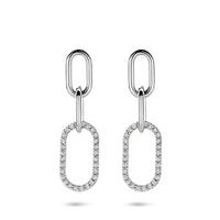 vDam Oorhangers Zirkonia 30 Mm Zilver Gerhodineerd 1340972