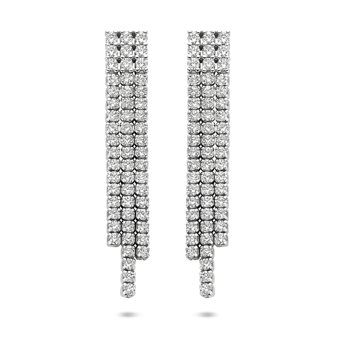 vDam Oorhangers Zirkonia 36 Mm Zilver Gerhodineerd 1341944