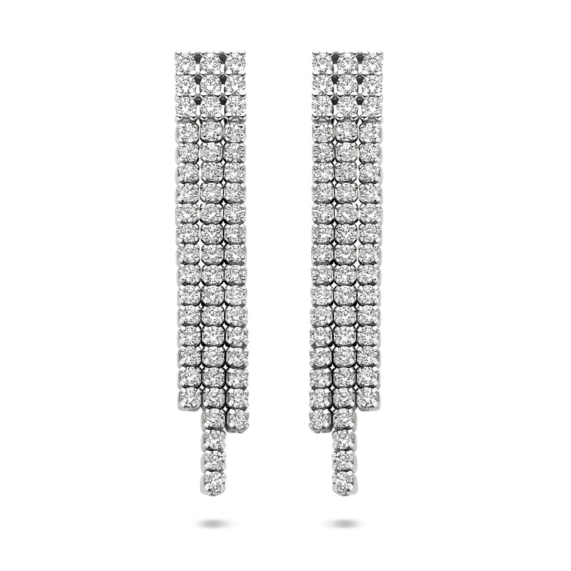 vDam Oorhangers Zirkonia 36 Mm Zilver Gerhodineerd 1341944