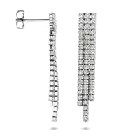 vDam Oorhangers Zirkonia 36 Mm Zilver Gerhodineerd 1341944