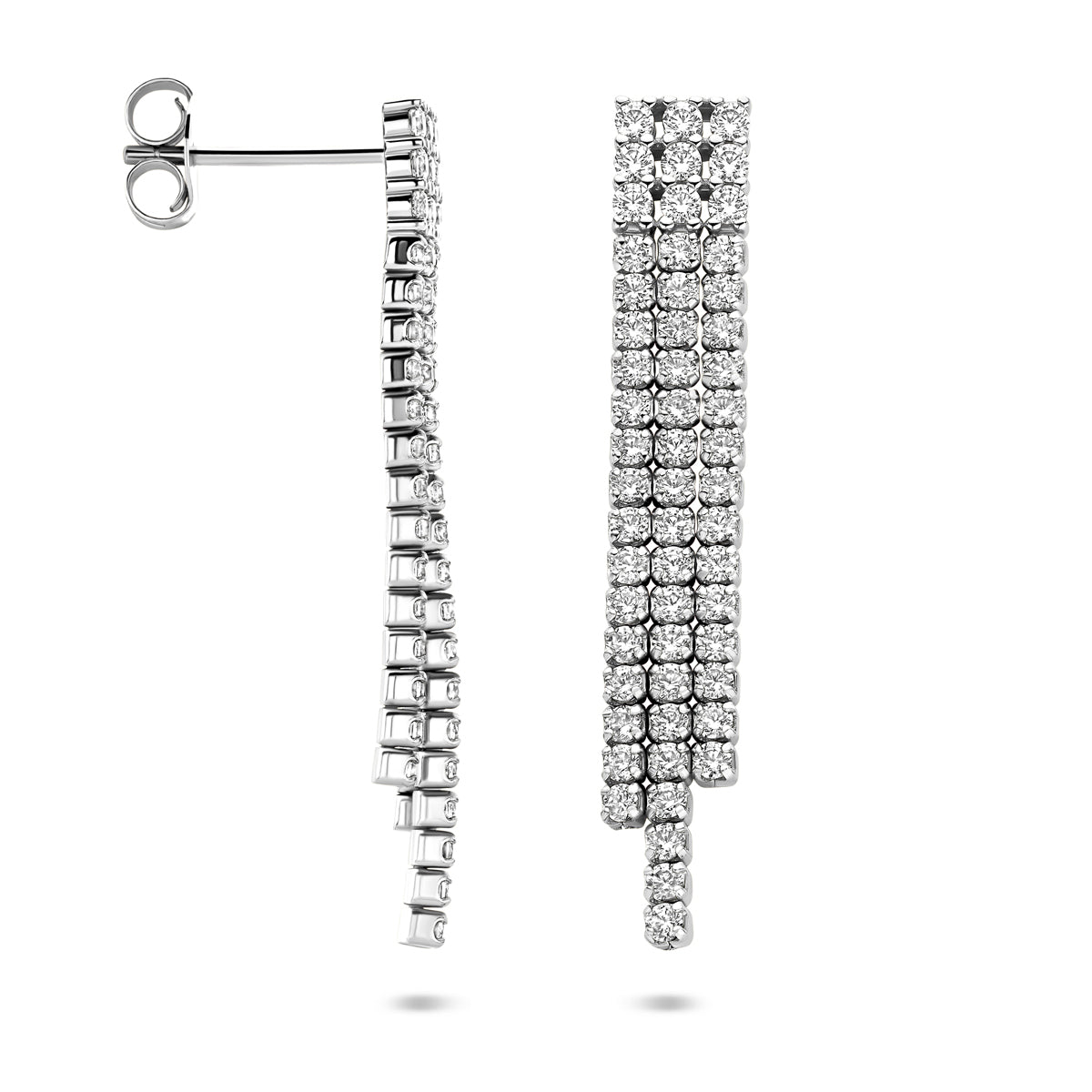 vDam Oorhangers Zirkonia 36 Mm Zilver Gerhodineerd 1341944