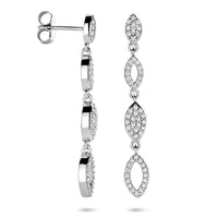 vDam Oorhangers Zirkonia 39 Mm Zilver Gerhodineerd 1340975