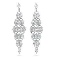 vDam Oorhangers Zirkonia 50 Mm Zilver Gerhodineerd 1340651