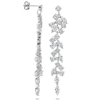 vDam Oorhangers Zirkonia 60 Mm Zilver Gerhodineerd 1340671
