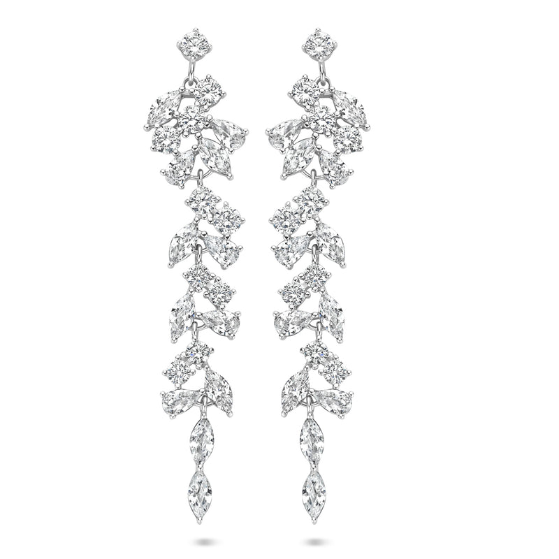 vDam Oorhangers Zirkonia 60 Mm Zilver Gerhodineerd 1340671