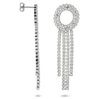 vDam Oorhangers Zirkonia 62 Mm Zilver Gerhodineerd 1341091