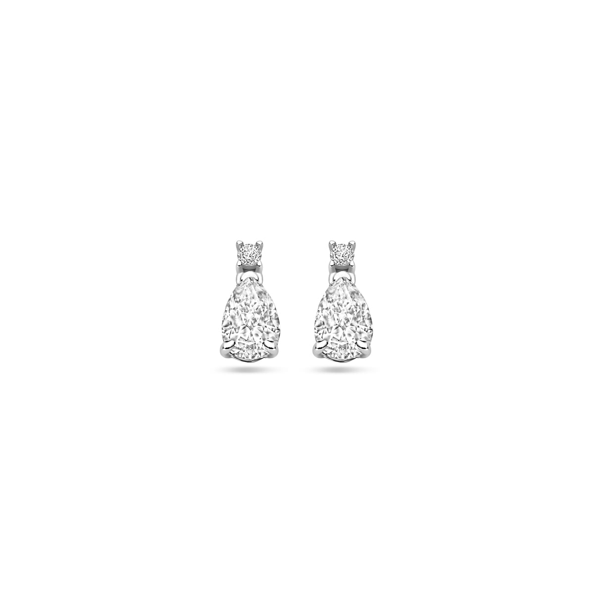 vDam Oorhangers Zirkonia 9 Mm Zilver Gerhodineerd 1338952