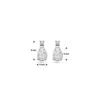 vDam Oorhangers Zirkonia 9 Mm Zilver Gerhodineerd 1338952