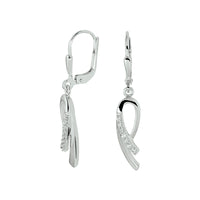 vDam Oorhangers Zirkonia Brisur Haak Zilver Gerhodineerd 1329862