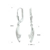 vDam Oorhangers Zirkonia Brisur Haak Zilver Wit 1021069
