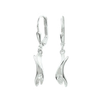 vDam Oorhangers Zirkonia Brisur Haak Zilver Wit 1021071