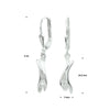 vDam Oorhangers Zirkonia Brisur Haak Zilver Wit 1021071