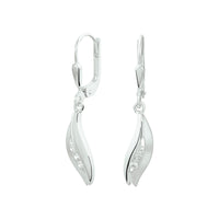 vDam Oorhangers Zirkonia Brisur Haak Zilver Wit 1021072