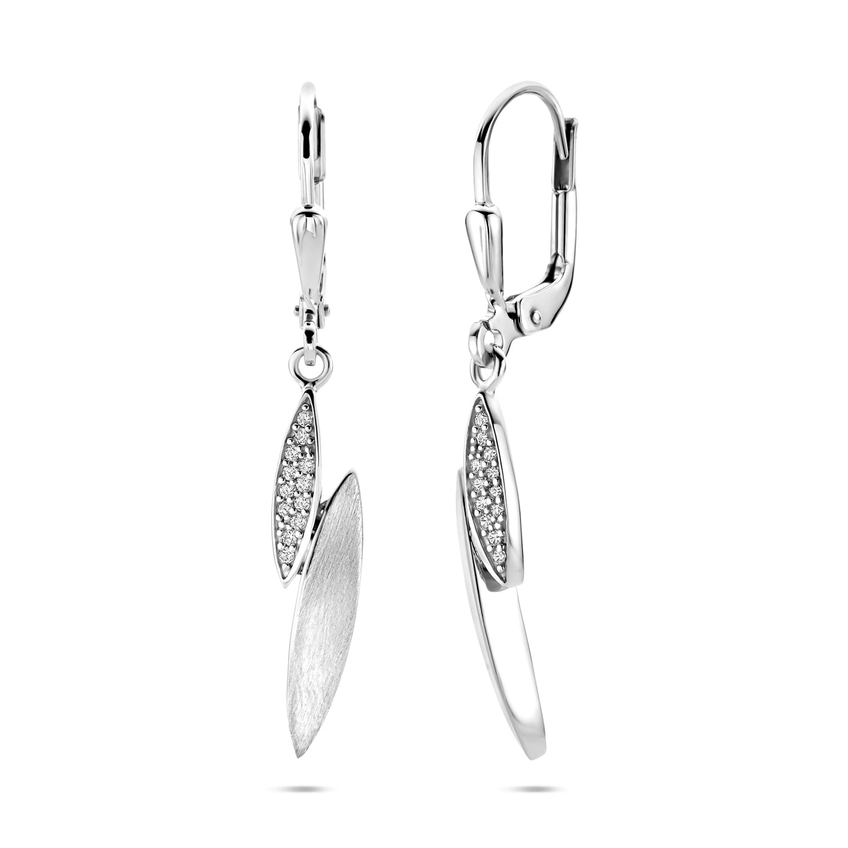 vDam Oorhangers Zirkonia Poli/mat 36 Mm Zilver Gerhodineerd 1341203