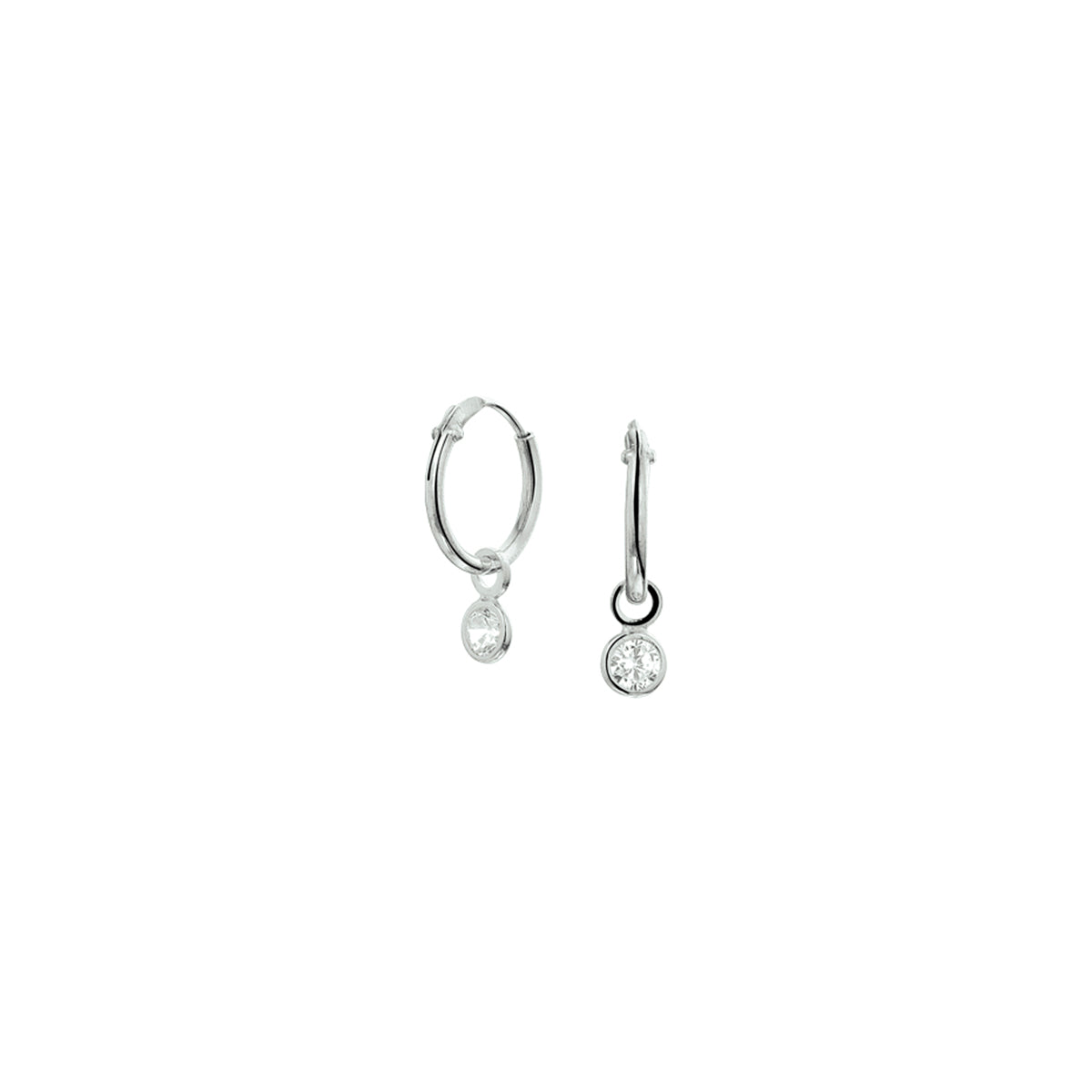 vDam Oorhangers Zirkonia Zilver Gerhodineerd 1327924