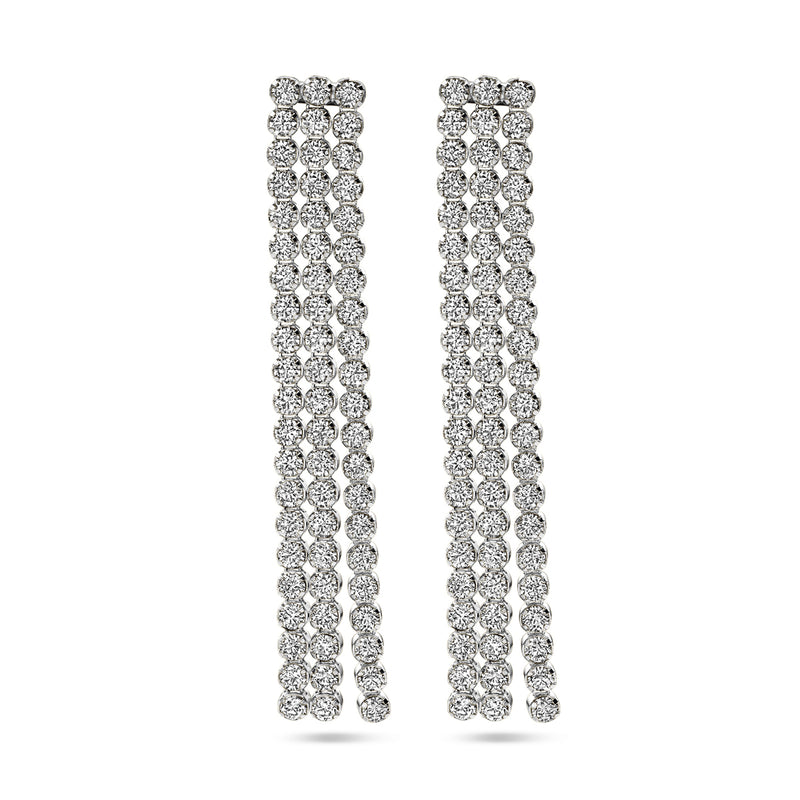 vDam Oorhangers Zirkonia Zilver Gerhodineerd 1338641