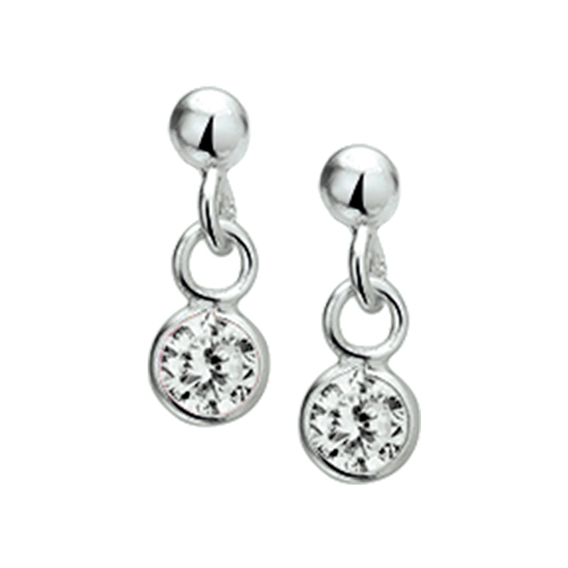 vDam Oorhangers Zirkonia Zilver Wit 1019961