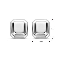 vDam Oorknoppen 20 Mm Zilver Gerhodineerd 1340023