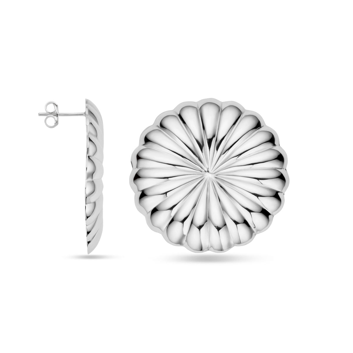 vDam Oorknoppen 40 Mm Zilver Gerhodineerd 1339600