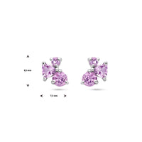 vDam Oorknoppen Amethist Zilver Gerhodineerd 1337888