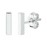 vDam Oorknoppen Balkje Zilver Wit 1000490