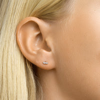 vDam Oorknoppen Balkje Zirkonia Zilver Gerhodineerd 1331972